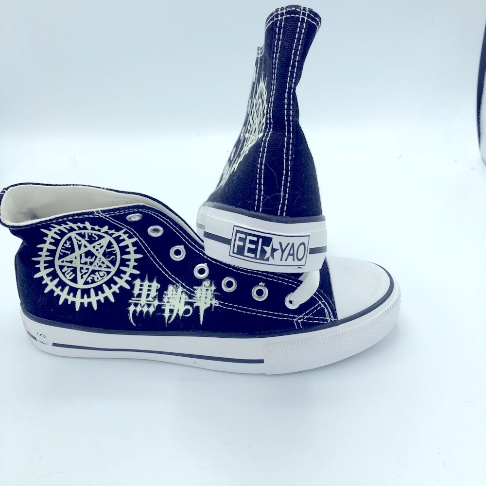 “NEW “BRIGHT HITOPS GLOW IN THE  DARK AWESOME UNIQUE SNEAKERS NEW NEW NEW - Picture 6 of 8